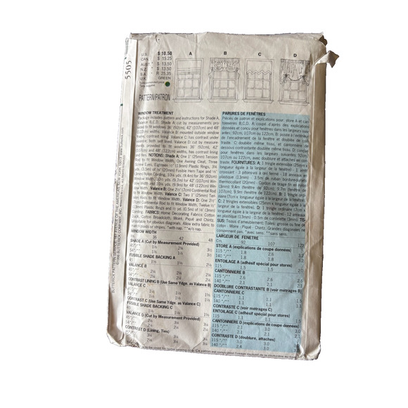 Butterick Home Sewing Pattern 5505 Window Treatments Valance Roman Shade Waverly - Picture 2 of 2